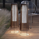 Outdoor Solar Lamp Resin Wicker Solar Light for Yard, Garden and Pathway