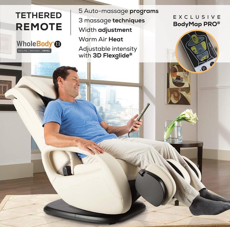 WholeBody 7.1 Living Room Recliner Massage Chair - Full Body Professional Grade Personal Massage