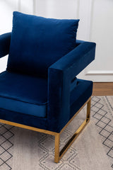 Lenola Upholstered Accent Arm Chair, Blue 29.75D x 27.5W x 34.5H Inch