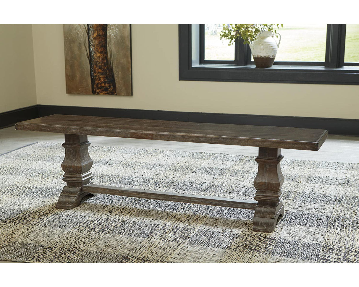 Wyndahl Rustic Distressed Dining Room Bench