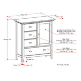 SIMPLIHOME Redmond SOLID WOOD 39 inch Wide Transitional