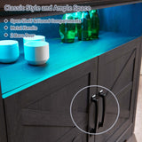 LED Farmhouse Sideboard Buffet Cabinet