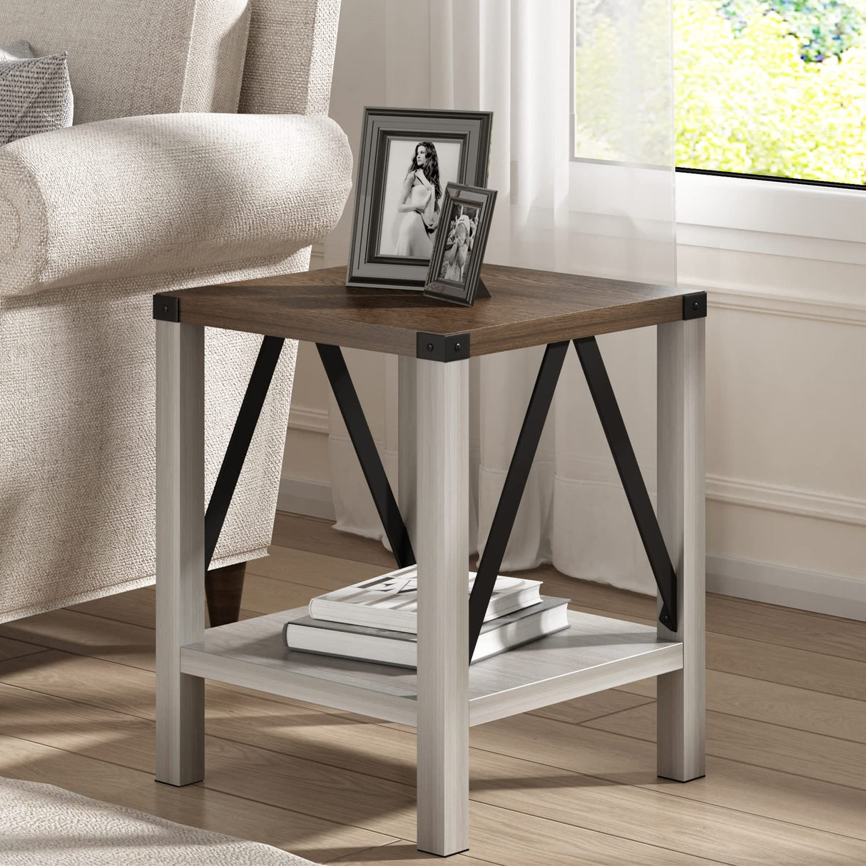 Farmhouse End Side Table