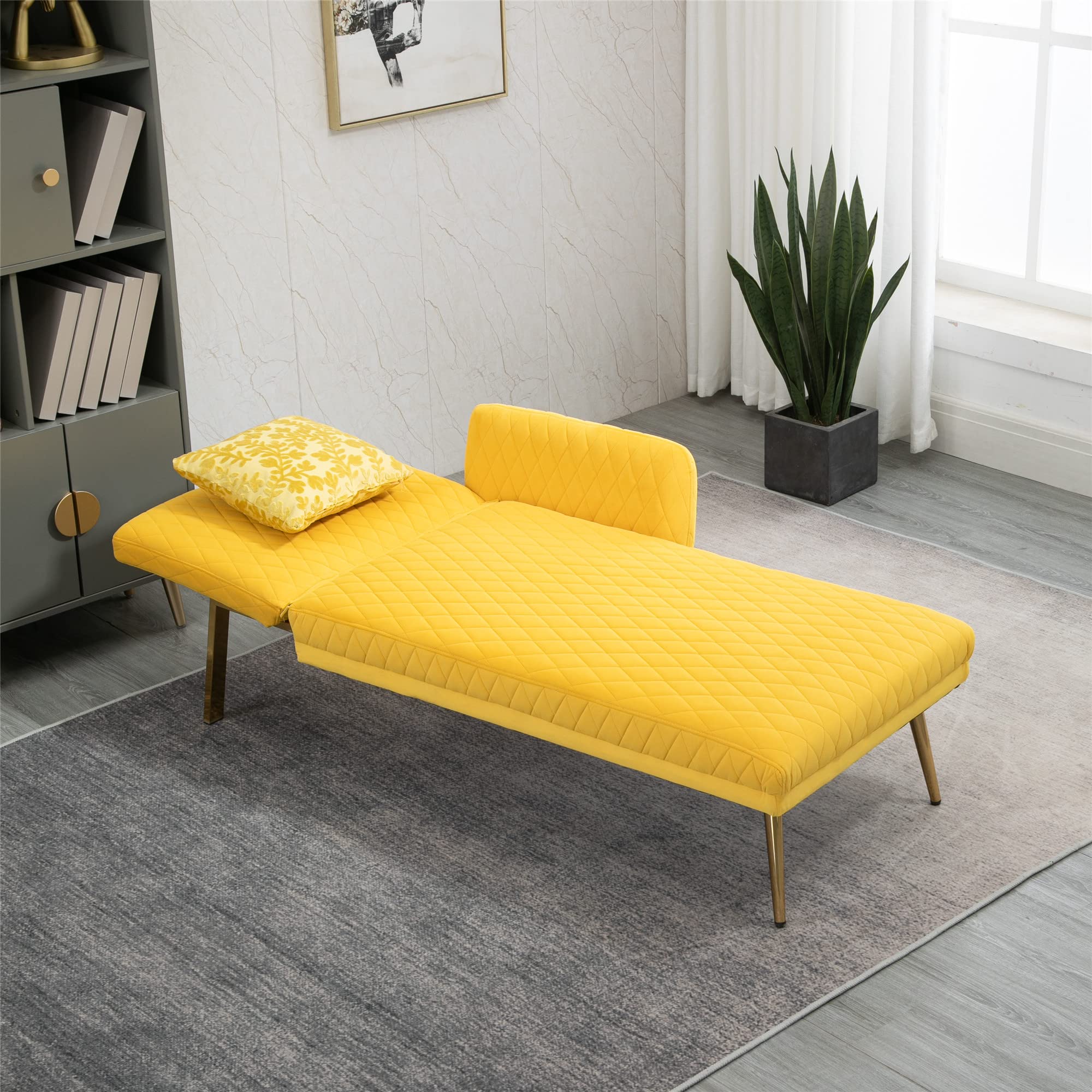 Chaise Lounge Indoor Tufted Velvet Modern Upholstered Recliner Loveseat Sofa