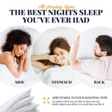 Adjustable Layer Pillows for Sleeping - Set of 2, Cooling, Luxury Pillows