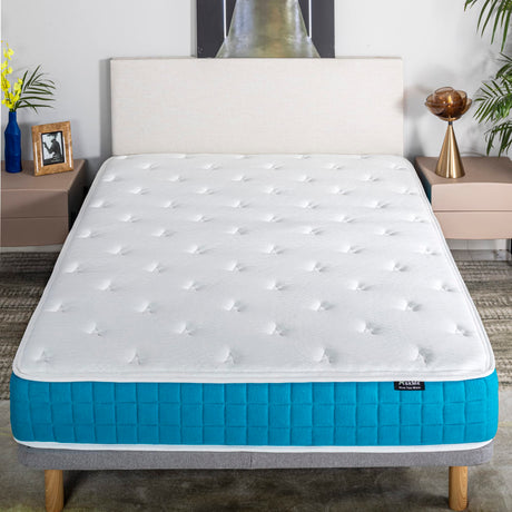 Full Mattress 12 Inch Hybrid Mattress Bed in a Box,Medium Cooling Gel