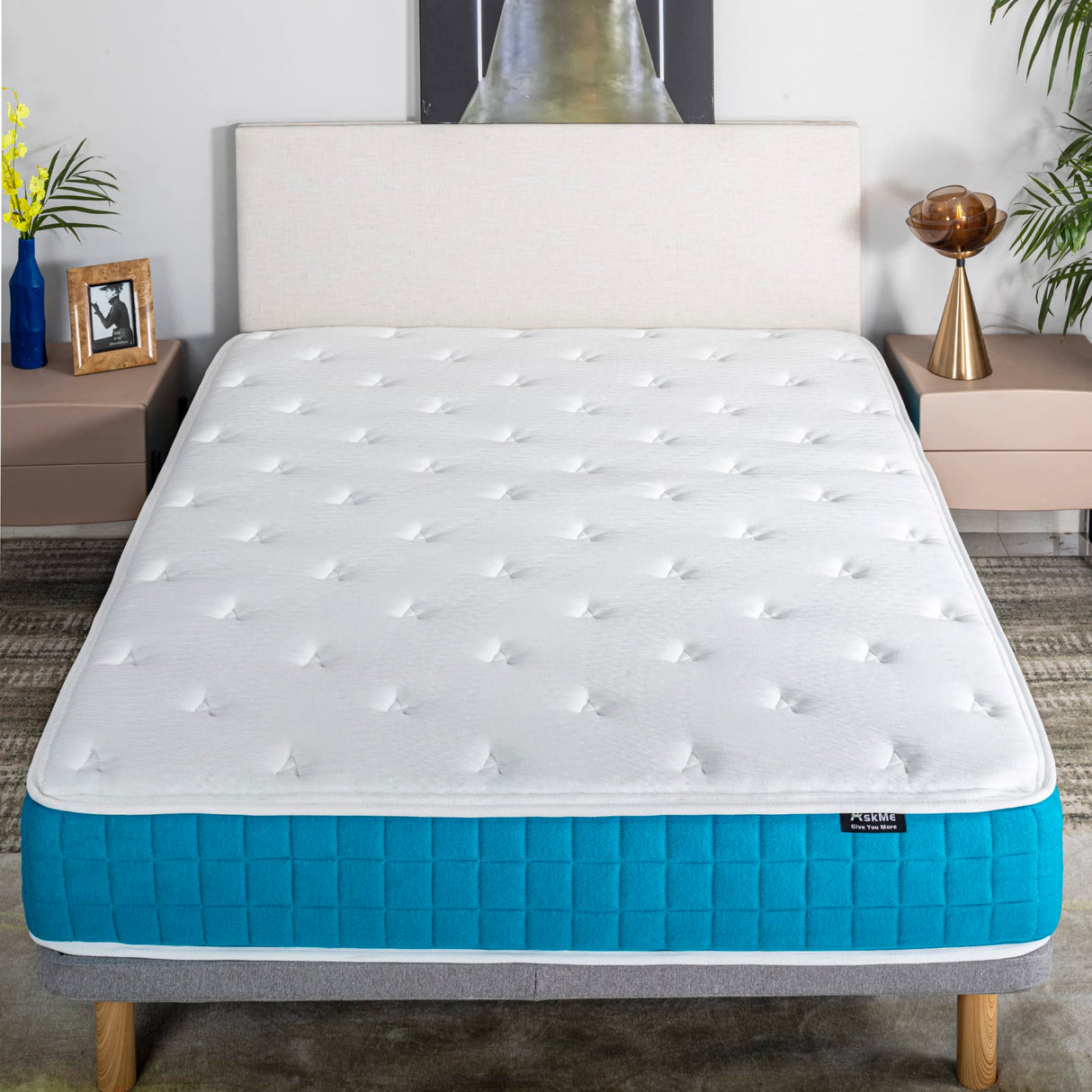 Twin XL Mattress 12 Inch Hybrid Mattress Bed in a Medium