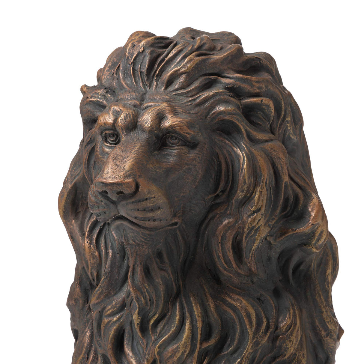 Magnesium Oxide, Fibre Glass GH20387 Guardian Standing Lion Outdoor Statue