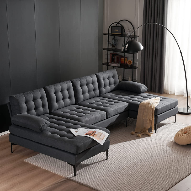 Modern U Shaped Sectional Sofa Couch for Living Room