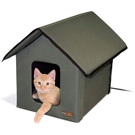 Outdoor Heated Kitty House, Outdoor Cat House for Outside Community Cats