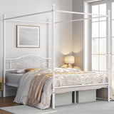 Full Canopy Bed Frames Graceful Scroll Metal Canopy