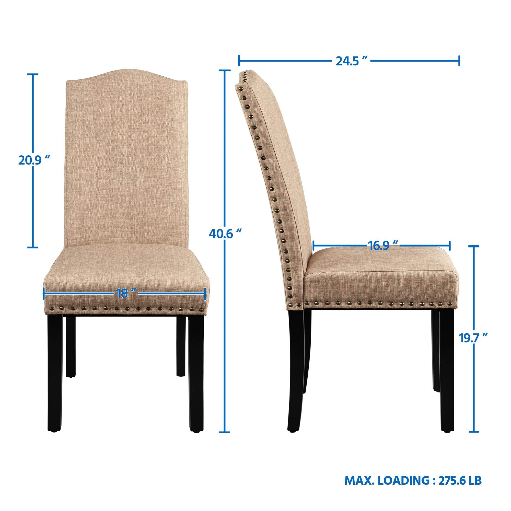 Dining Chairs Upholstered Parsons Chairs Kitchen Living Room