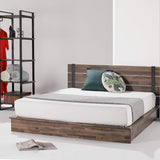 Brock Metal and Wood Platform Bed Frame