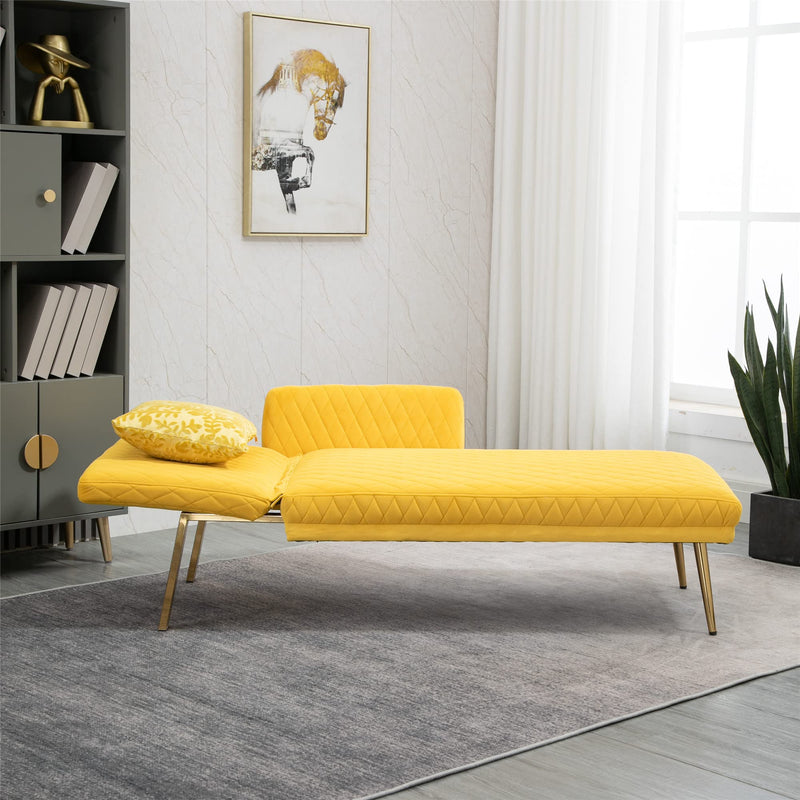 Chaise Lounge Indoor Tufted Velvet Modern Upholstered Recliner Lounge Chair Accent Loveseat Sofa