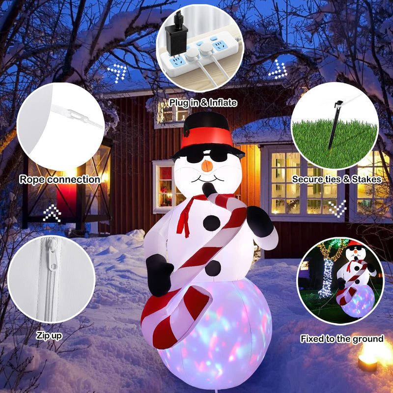 8 FT Christmas Inflatables Snowman Outdoor Christmas Decorations