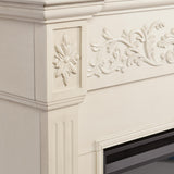 Calvert Electric Carved Floral Trim Fireplace