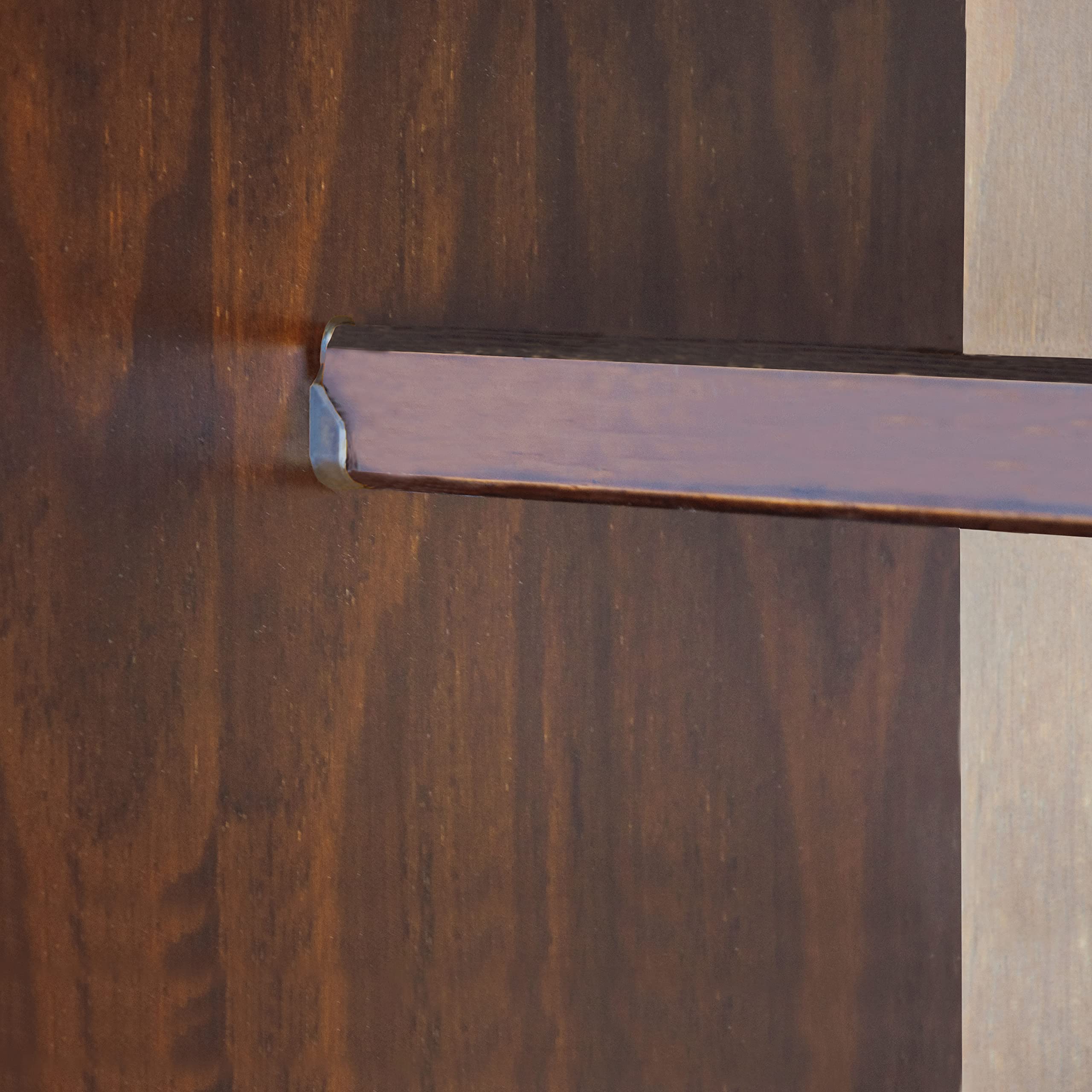 100% Solid Wood Family Wardrobe/Armoire/Closet, Mocha. 3 Clothing Rods Included