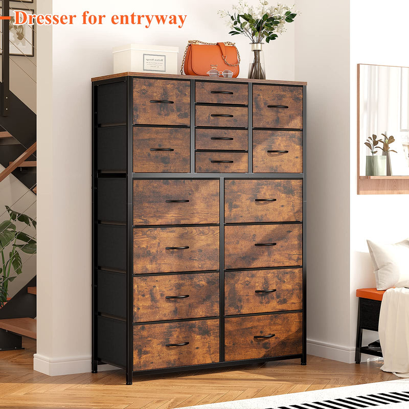 Dresser for Bedroom with 16 Drawer, Dressers & Chests of Drawers