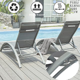 Patio Chaise Lounge Set of 2 Outdoor Lounge Chairs