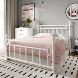 Queen Size Metal Platform Bed Frame/Victorian Style Iron-Art Headboard and Footboard