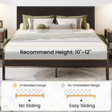 Queen Bed Frame with Headboard, Heavy Duty Platform Bed with Under-Bed Storage