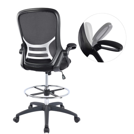 High-Back Mesh Ergonomic Drafting Chair