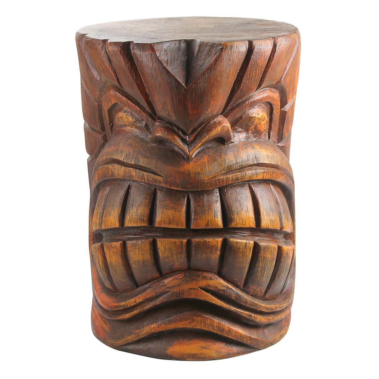 DB383038 The Grande Tiki God Teeth Indoor/Outdoor Side Table Statue