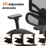 Prestige Ergonomic Office Chair - Height Adjustable Backrest Lumbar Support