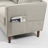 Fabric Loveseat Sofa Couch with Armrest Pockets