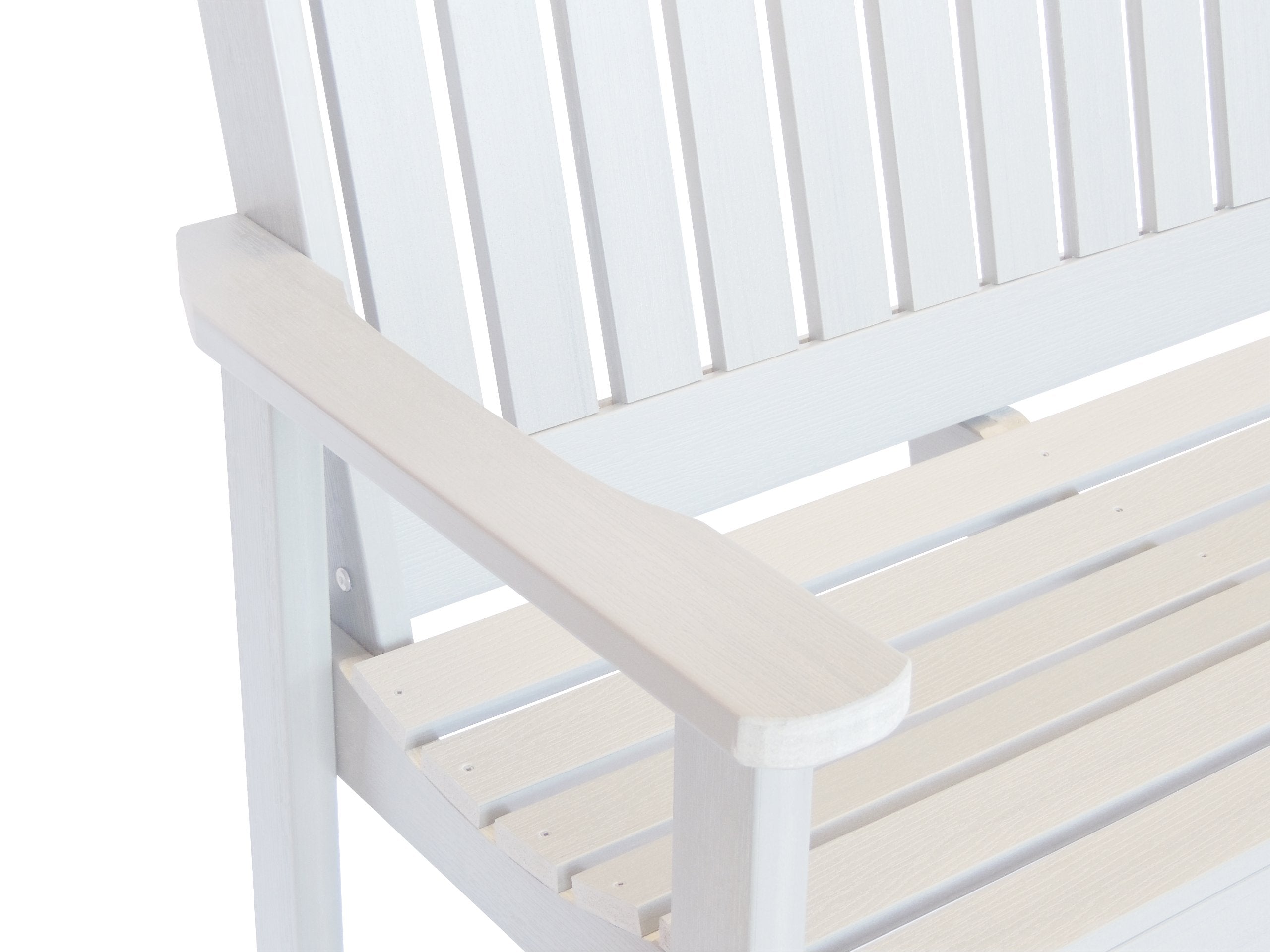 D-BENW2-WHE Lehigh Garden Bench, 4 Feet, White