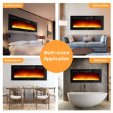 Wall Fireplace Electric with Remote Control Freestanding