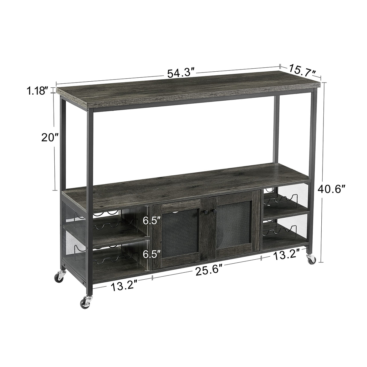 Wine Bar Cabinet Guru/Industrial Portability Farmhouse Bar Cabinet