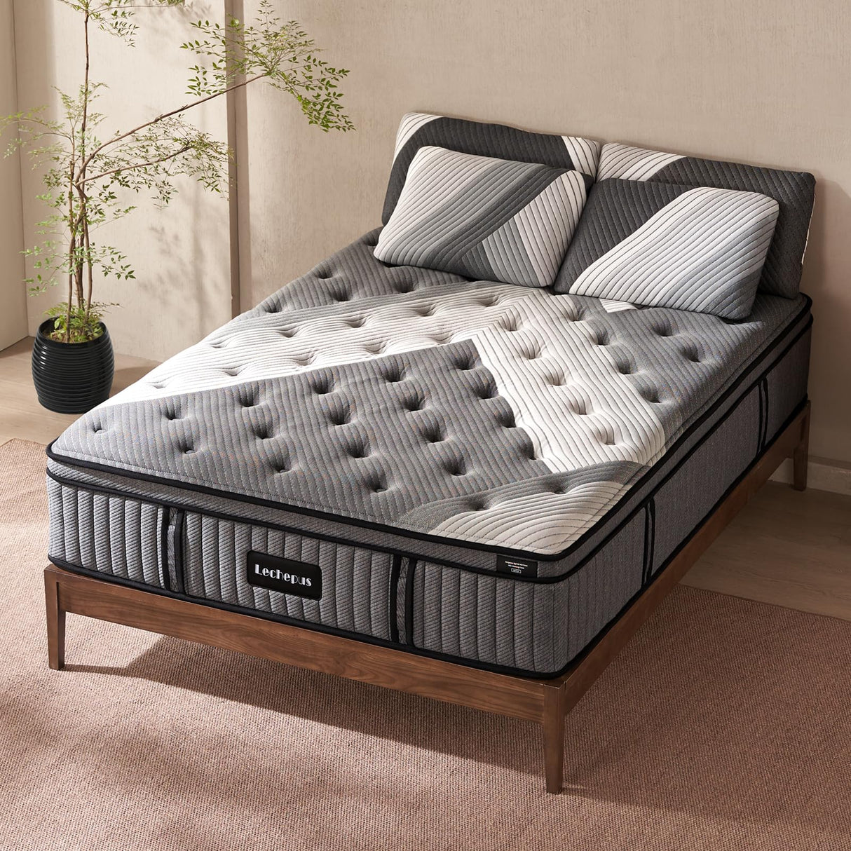 King Mattresses 14 Inch Supportive Hybrid Mattress for Back Pain