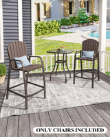 Patio Wood Bar Stools Counter Height Chairs All Weather Furniture