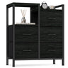 Dresser for Bedroom with 5 Fabric Drawers, Small Chest Organizer Unit