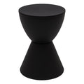 Modern Boyd Side Table Indoor and Outdoor Use, 16.75" H x 11.75" W x 11.75" D (Black)