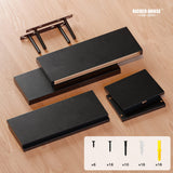 Black Floating Shelves Set of 3, Modern Bathroom Shelves Wall Mounted Shelves