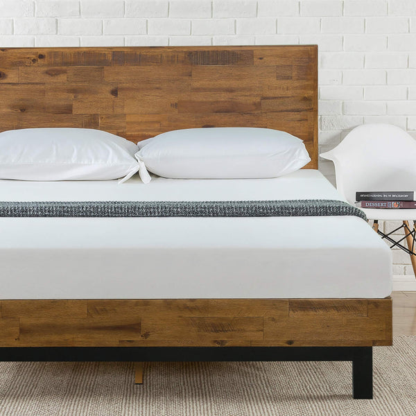 Tricia Wood Platform Bed Frame with Adjustable Headboard / Wood Slat Support