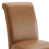 Upholstered Kitchen & Dining Room Chairs with High Back, Faux Leather Dining Chairs