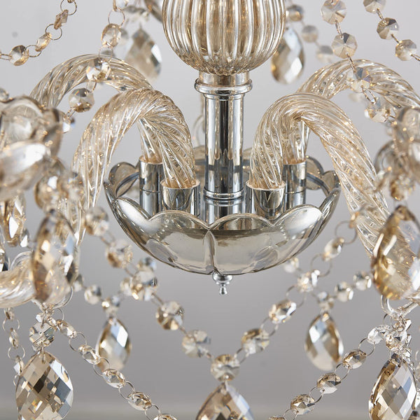 Modern K9 Crystal Chandelier, Pendant Ceiling Lighting Fixture with 5-Light
