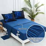 Blue Comforter Set 7 Piece Bed in a Bag Blue Rose Comforter