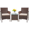 Patio Furniture Set 3 Pieces All-Weather Rattan Outdoor Furniture Patio Chairs