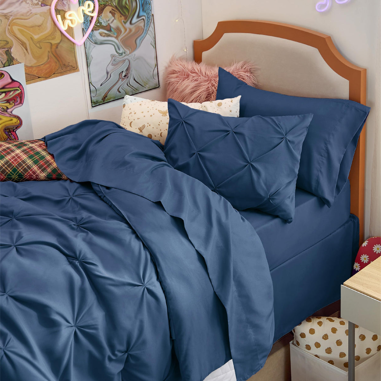 Twin/Twin XL Comforter Set with Sheets - 5 Pieces Twin Bedding Sets