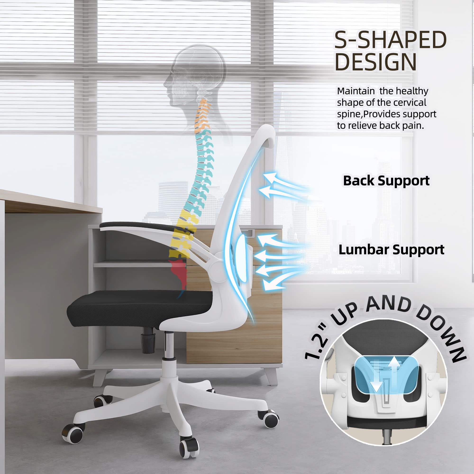 Office Chair - Ergonomic Office Chair with Lumbar Support