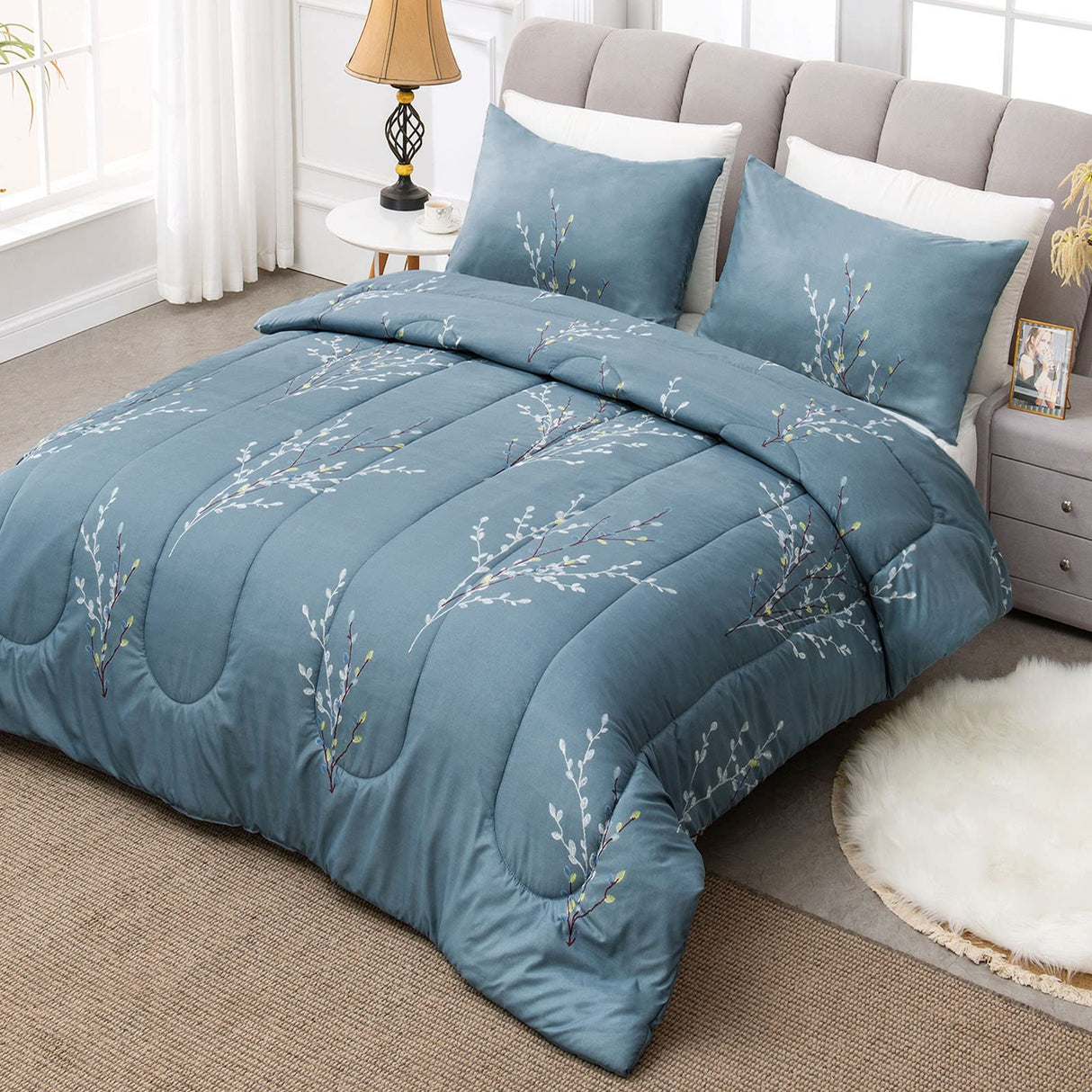 Comforter Set, Microfiber Bedding Down Alternative Comforter