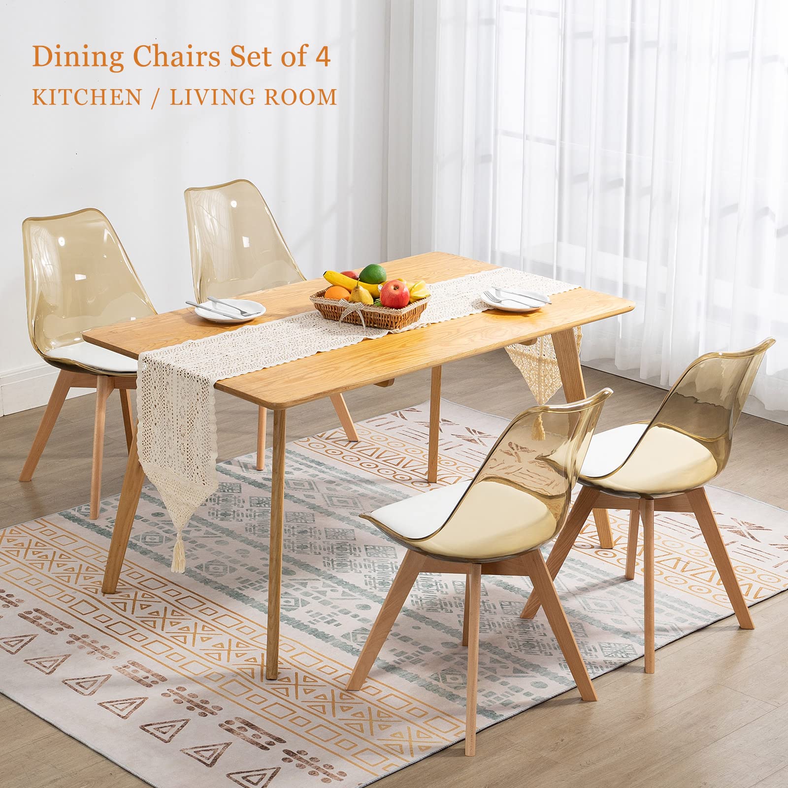 Dining Chairs Set of 4, Acrylic