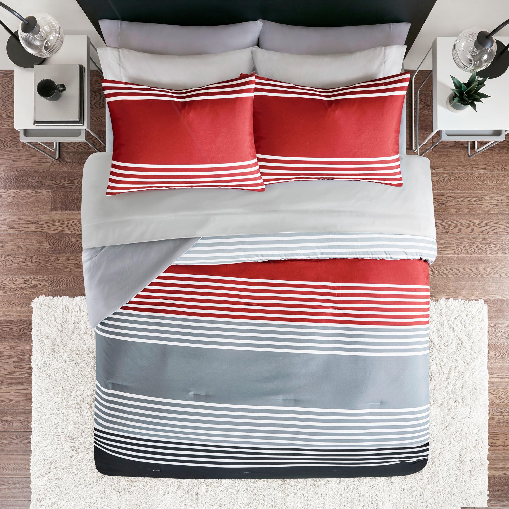 Full Comforter Sets with Sheets - Bed in a Bag 9 Pieces Teen Bedding