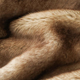 Luxury Camel Faux Fur Throw Blanket, Soft Cozy Warm Mink Fur Blanket for Bed