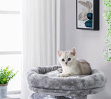 Cat Tree Round Cat Tower with Scratching Posts Cat Condo Pet Play House Cozy Basket