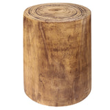 Wooden Tree Stump Stool, 19.25" Rustic Wood Tree Stump Side